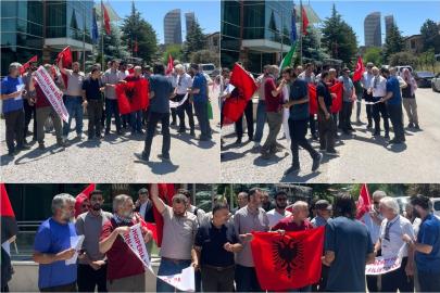 Arnavutluk İnisiyatifi’nden Büyükelçilik önünde protesto desteği