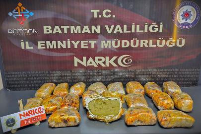 Batman'da 11 kilo toz esrar ele geçirildi
