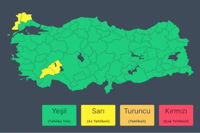 İçişleri Bakanlığı, 4 şehri "sarı" kodla uyardı