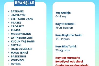 Muğla'da çocuklar için 17 branşta ücretsiz yaz kursu