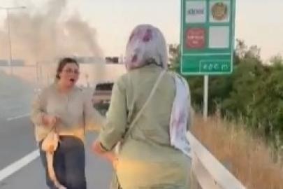 Otomobil alev alev yandı. Sürücü o anları anlattı: Ailemi bir buçuk dakika arayla kurtardım