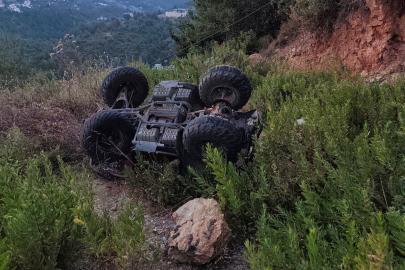 Alanya'da ATV uçuruma yuvarlandı: 1 yaralı