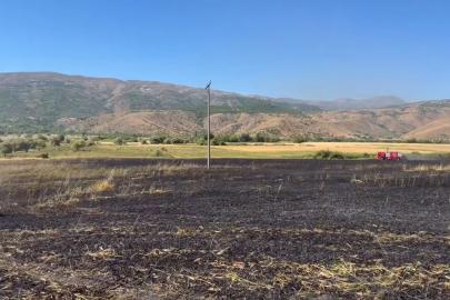 Elazığ'da arazi yangını ekiplerin müdahalesiyle söndürüldü