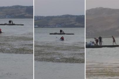 Fırtınada korku dolu an. Balıkçıları izindeki itfaiye amiri kurtardı