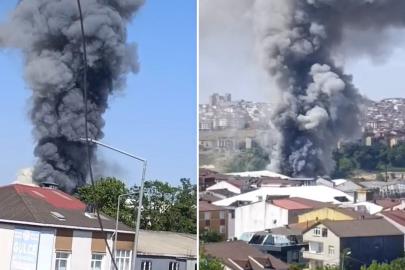 İstanbul'da fabrika yangını: Gökyüzüne yükselen duman kilometrelerce uzaktan görünüyor