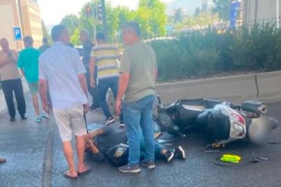 İzmir Otogarı yakınında motosiklet kazası