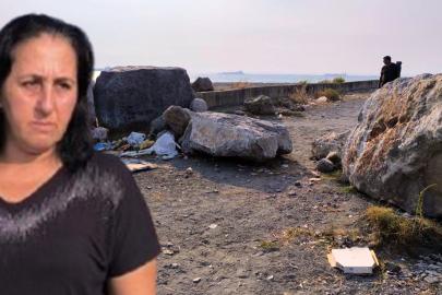 Sahil yolunda ruhsat krizi: Yolu dev taşlarla kapattı
