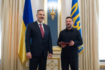 Ukrayna Devlet Başkanı Zelenski, Dışişleri Bakanı Fidan'a "İkinci Derece Liyakat Nişanı" verdi