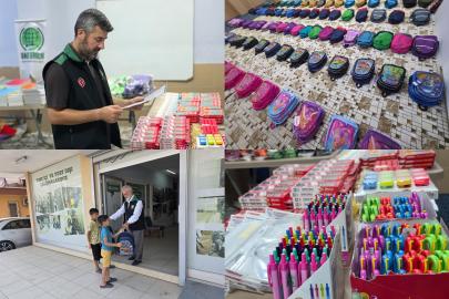 Antalya Umut Kervanından onlarca çocuğa kırtasiye desteği