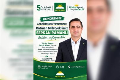 HÜDA PAR Mardin 5'inci Olağan İl Kongresi düzenleyecek